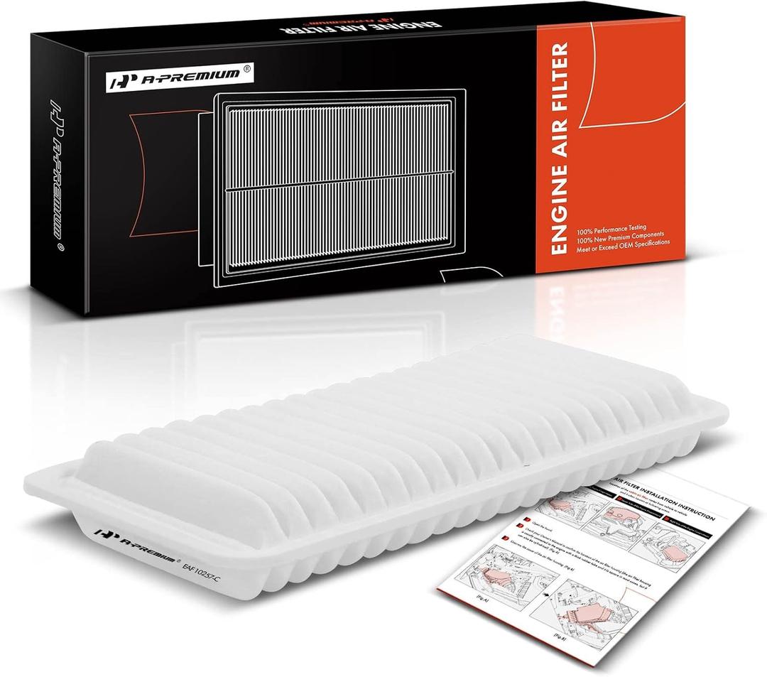 A-Premium Engine Air Filter Compatible with Lexus RX400h 2006-2008 & Toyota Highlander 2006-2010, V6 3.3L, Rigid Panel, Replace# 17801-20050