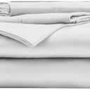 Made Extra Luxe Soft Cooling Bed Sheet Set, 5-Piece Silver-Infused Cotton Fabric – Lightweight, Hypoallergenic Bedding for Hot Sleepers, Split King Size, White