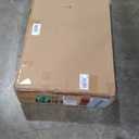 Hogxp Vanity Table with LED Mirror & Power Outlet - 5 Open Shelves, 4 Drawers - Includes Padded Stool - Ideal Bedroom Makeup Dressing Table Black