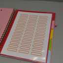 HAUTOCO Leather Clipboard Folio with Storage Zipper Pouch, Notepad, Business Card Holder, 5 Dividers with 10 Pockets, File Folder Labels, Pen Loop and Elastic Strap, Spiral Padfolio Clipboard, Pink