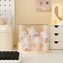 Transparent Doll Display Box, Stackable Doll Blind Box Size 6.3 '' x7.28 '' x5.5 '', Doll Display Stand for Pop Mart Lego Collectibles Action, Dust-Proof, All-Round Display of Dolls Lego (Step)