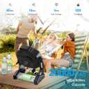 JINLICTE Portable Camping Fan, Rechargeable Battery Powered Tent Fans for Camp Hanging, [13-60Hrs Runtime], 9 Inch, Stepless Speed, Powerful&Quiet, for Picnic, Barbecue, Fishing, Travel, Home, Tent
