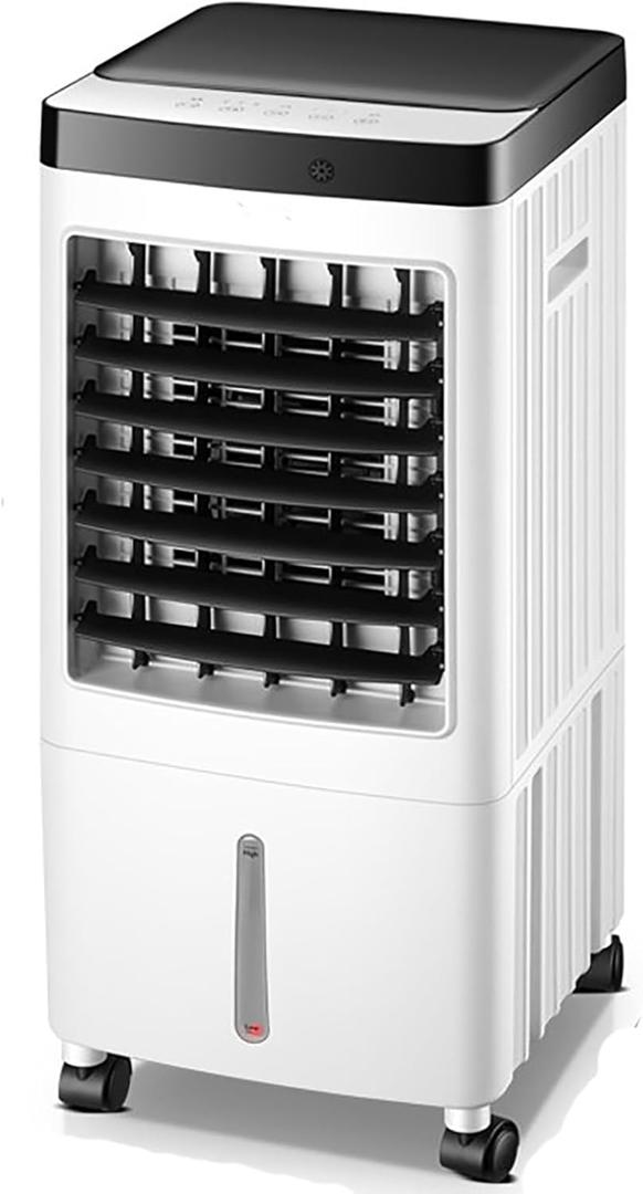 Portable Air Conditioner, Evaporative Air Cooler, 60-degree wide-angle automatic swing, 3 gears adjustable, 7H Timer, with 2.1 Gallons Water Tank, suitable for home, office