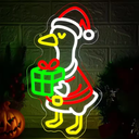 2 Christmas Neon Sign for Wall Decor Dimmable Christmas Goose LED Neon Light for Party Bedroom Christma Decor for Window Kids Room Santa Claus Sign Festival Gifts for Kids Size 15.7 * 8.7in(GLNA004)