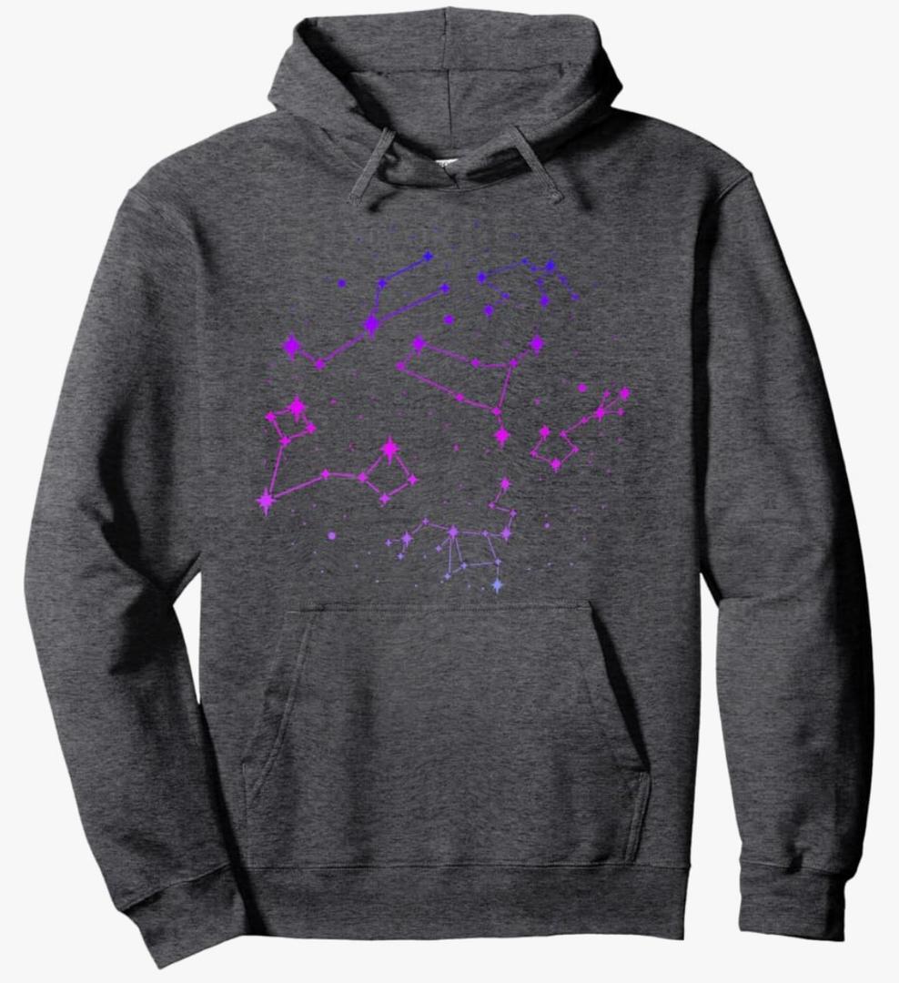 Space Universe Stars Space Constellation Astronomy Pullover Hoodie Size 2XL
