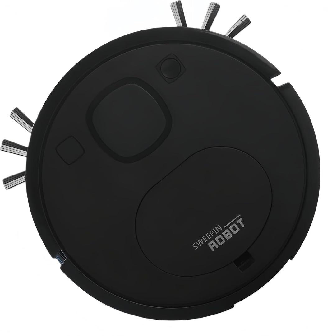 Robot Vacuum and Mop Combo, Robotic Vacuum Cleaner,Strong Suction,Tangle-Free Suction,Anti-Collision,Robotic Vacuum Cleaner,Ideal for Hard Floor, Pet Hair, Low Level Loop Pile Carpet,-Black