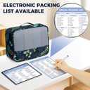 BAGAIL 9 Set Packing Cubes with Packing List Luggage Packing Organizers for Travel Accessories (Navy leaf)