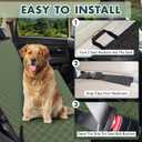 NECKORY Backseat Cover for Dogs, Waterproof and Non-Slip Pet Bench Seat Covers, Car Seat Protector for Back Seat, Universal Size Rear Car Seat Cover Fits Cars, Trucks and SUVs, L-Army Green&Grey