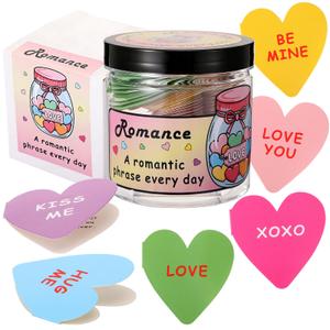 2 x Leinuosen 60 Pcs Wedding Gift Love Notes Jar with 60 Message Cards - Romantic Wedding Gift for Him Her Boyfriends Girlfriends Wives Husbands on Birthday Anniversaries Present(Positive Love)