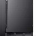 ICEVIVAL 24 Inch 182-Can Beverage Refrigerator, Built-In Outdoor Beer Fridge with Stainless Steel Door, Low Noise Cooling for Soda , Under Counter Freestanding Design