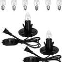 Himalayan Salt Lamp Cord Replacement with Dimmer Switch(2-Pack) and E12 Halogen Salt Lamp Bulbs(6-Pack) (B Type Base Scoket)