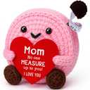Mothers Day Mom Gifts from Daughter Son, Mother's Day Mom Birthday I Love You Gift for New Mom Bonusmom Stepmom Mother in Law Mum Presents, Handmade Crochet 60 in Body Measure Tape Retractable