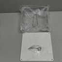 Livabber Flat Napkin Holder, Metal Kitchen Napkin Storage with Weighted Tension Arm Rustic Tissue Paper Dispenser for Countertop, Table Kitchen, Dining Room (With Marble Base, Chrome)