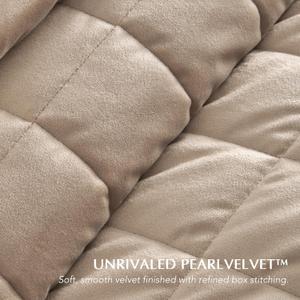 EverGrace Quilt Set Light Brown King Size 108×96in Velvet