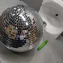 Disco Ball 12-Inch Large Hanging Mirror Ball Disco Ball Decor for Disco Party Decorations, Weddings, Events, Disco Christmas Decor, and Home Celebrations