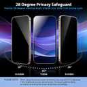 5 x UARMOR Glass Privacy Screen Protector for [ iPhone 15 Pro ] 9H Premium Tempered Glass Anti-spy, Easy Installation Kits, 9H Hardness  2 Pack