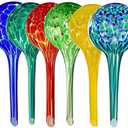 Large Self Watering Globes for Plants Set of 4 - Automatic Glass Plant Watering Bulbs for Indoor & Outdoor Use - Multicolored Watering Devices for Daily Plant Care