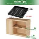 PAKETA 1 Pack Expandable Pull Out Cabinet Organizer, 21'' Deep Pull Out Drawers for Cabinets, Upgrade 3 Slide Rails Sliding Drawers for Cabinet with Adhesive Nano Film (Black)
