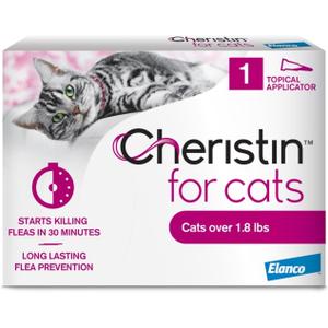 Cheristin Flea Treatment & Prevention for Cats | Fast acting topical flea treatment for cats over 1.8 lbs | 1 Count