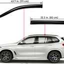 Lightronic Extra Durable Outside Mount Auto Vent Window Visor, Fits 2019-2023 BMW X5, UV Protection Rain Guard, Smoke Original Wind Deflector, No-Drill Easy Install, 4-Pcs