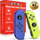 Switch Controller,Replacement for Switch OLED Lite,Wireless Remote with Dual Vibration,Motion Control,Screenshot,6-Axis Gyro,Wake-Up,Anti-Slip grip Joystick,Left Right Gamepad,No NFC,(Blue and Yellow)