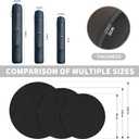 Large Round Tabletop Game Playmat,Rubber Table Mat Suitable for Playing Poker,Card,and Roleplaying Games.(100cmBlack), 100*100*0.2cm