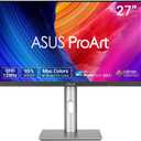 ASUS ProArt Display 27 1440P Professional Monitor (PA278QGV) IPS, QHD (2560 x 1440), 95% DCI-P3, Color Accurate, E<2, Calman Verified, 120Hz, HDR-10, Light Sync, Ergonomic 