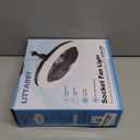 Socket Fan Light with Remote Control, 3 Colors 3000K-6500K Dimmable LED Light Bulb Fan Screw in Ceiling Fan for Bedroom, Kitchen, Storage Room, Closet, Wireless Small Ceiling Fans with Lights - Black