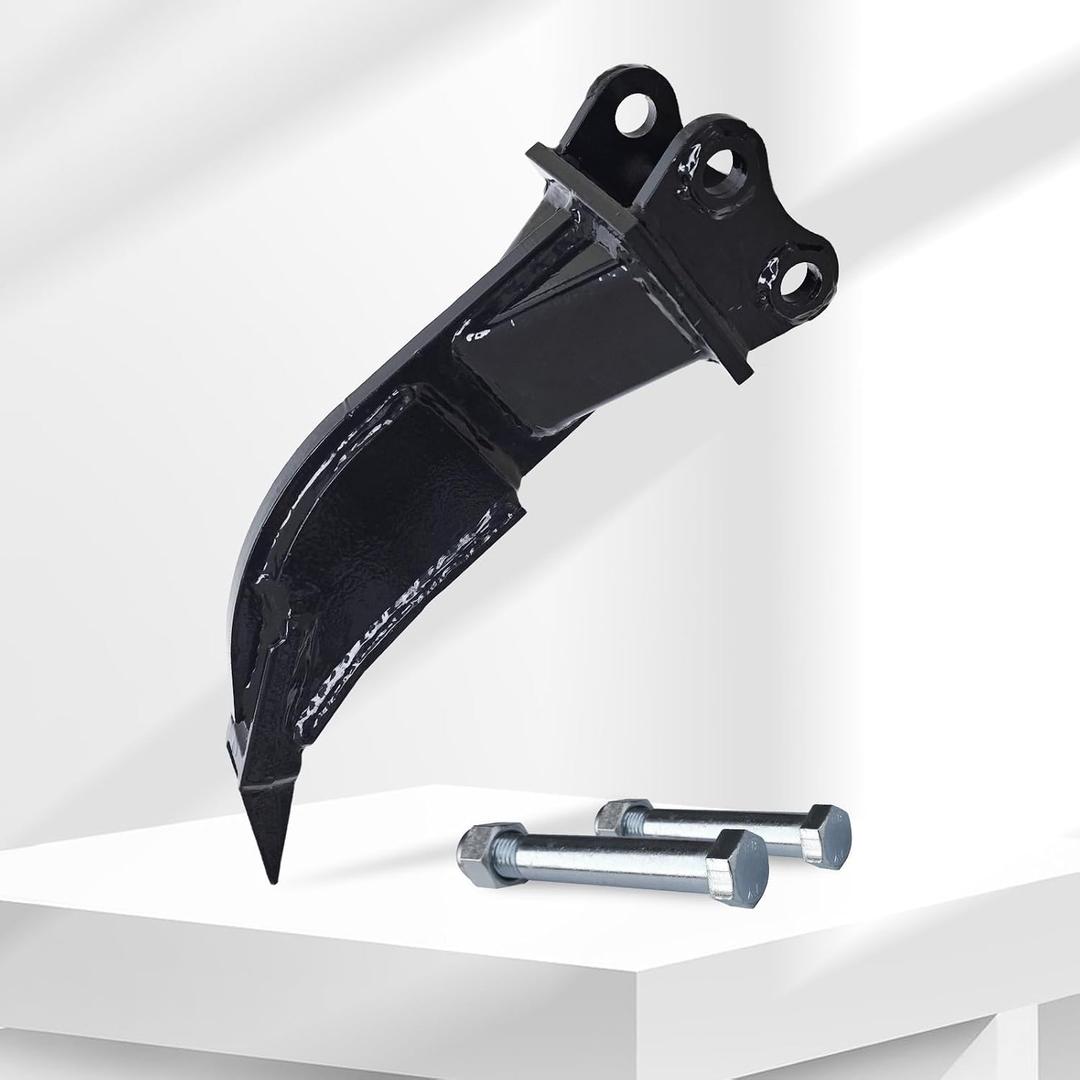 Small Excavator Accessories Ripper, Single Hook Backhoe, Span: 3.54 Inches, Aperture: 0.98 Inches, Center Wheelbase: 3.46 Inches, with Pins, Suitable for Small Excavators from 1 to 1.5 Tons
