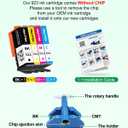 Replacement for HP 923 Ink Cartridges 4-Pack, Work with OfficeJet Pro 8120e 8130e 8122e 8135e 8138e 8139e Printer, 923 Ink Black/Cyan/Magenta/Yellow (No Chip, Use Original Chip)