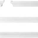 Melannco Arlington Floating Wall Shelves for Bedroom, Living Room, Bathroom, Kitchen, Office, Nursery, Set of 4, White