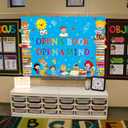 3 x Reading Themed Backdrop Open a Book Open a Mind Background World Book Day Children Students Classroom Party Decorations Library Elementary Banner Photo Booth Props (7X5FT)