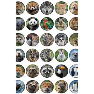 30 x Edible Cupcake Toppers with Enchanted Wedding Theme | Uncut Edible Wafer Sheet Decorations