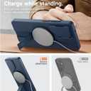 SURITCH for Samsung Galaxy S26 Ultra Phone Case, Magnetic Protective Cover with Camera Cover & Adjustable Metal Kickstand for Galaxy S26 Ultra -Dark Blue