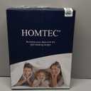 HOMTEC Duvet Insert Cotton Comforter California King Size White Down Alternative Fill 100% Cotton Shell Quilted Fluffy Comforter Lightweight All Season 8 Corner Tabs Durable Breathable Noiseless