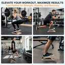 TEMI Slant Board for Calf-Stretching - Wooden Incline Wedge Stretcher for Squats, Foot & Ankle Mobility, Portable Fitness Equipment, Balance Block for Heel Stretch