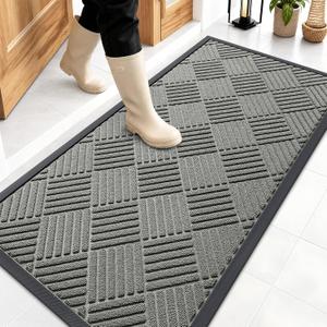 OLANLY Front Door Mat Outside Entrance 47x23, Waterproof Heavy-Duty Doormat