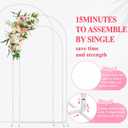 Wokceer Wedding Arch Backdrop Stand 7.2FT, 6.6FT, 6FT Set of 3 White Metal Wedding Arch Stand for Wedding Ceremony Baby Shower Birthday Party Garden Floral Balloon Arch Decoration