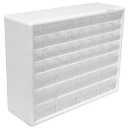 Akro-Mils 44-Drawer Plastic Drawer Storage Cabinet for Garage Organization, Bead Organizer, Building Bricks Storage, Teacher Toolbox, Makeup Organizer, 20-Inch W x 6-Inch D x 16-Inch H, 10144 White