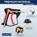 Short Pressure Washer Gun with 1/4" Quick Connector, 4350 PSI High Pressure Washer Gun with 5 Spray Nozzle Tips, 3/8'' Male Plug and M22-14/15mm Fittings, Power Washer Gun Compatible with Foam Cannon