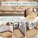 Front Door Mat Outside Entrance - 2x3 Floral Non-Slip Washable Doormat Indoor Outdoor Mat Jute-Look Farmhouse Tan Scalloped Entry Rug Small Throw Rugs for Entryway Kitchen Front Porch Decor
