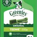 Greenies Veterinarian-Recommended Adult Natural Dental Dog Treats Teenie Size, Dog Dental Chews, Original Flavor, 27 oz. Pack, 96 Count 5-15lbs, BBD 08/02/2027