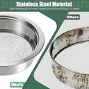 Soil Sieve Set Stainless Steel Garden Soil Sifter, Compost Mesh Sifter with 5 Interchangeable Mesh 1/3/6/9/12mm and Soil Scoops for Sand, Bonsai Soil, Rock, Filtration