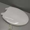 Centoco Elongated Toilet Seat, Heavy-Duty Wood Core with Plastic Scratch-Resistant Finish, Soft Close, Made in the USA, 900SC-001, White