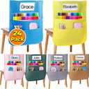 24 Pcs Chair Pockets for Classrooms 20 x 17 Inch,Seat Sacks for Classroom Chairs K-2,Back to School Student Chair Pockets Seat Back with Name Tag Slot,Back of Chair Pockets for Classroom School Home