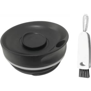 Tumbler Replacement Slider Lid Compatible for Owala SmoothSip 20oz 12oz, Leakproof Top Cover Compatible with Owala SmoothSip Slider 12oz 20oz Coffee Tumbler, Cap Lid Brush (Black)