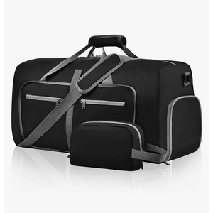 Felipe Varela Duffle Bag with Shoes Compartment and Adjustable Strap,Foldable Travel Duffel Bags for Men Women,Waterproof Duffel Bags 65lb