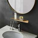 BGL Floating Shelf for Wall Gold Stainless Steel 304 Bathroom Shelf Gold 15.7 Inches for Bathroom Organizer