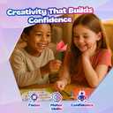 Pinwheel Crafts Flower Origami Kit for Kids Ages 8-12 | 150 Pcs Origami Paper Kit w/Multicolor Folding Papers, Chenille Stems,Buttons and Jewels, Arts and Crafts Paper Book for Kids Ages 6+