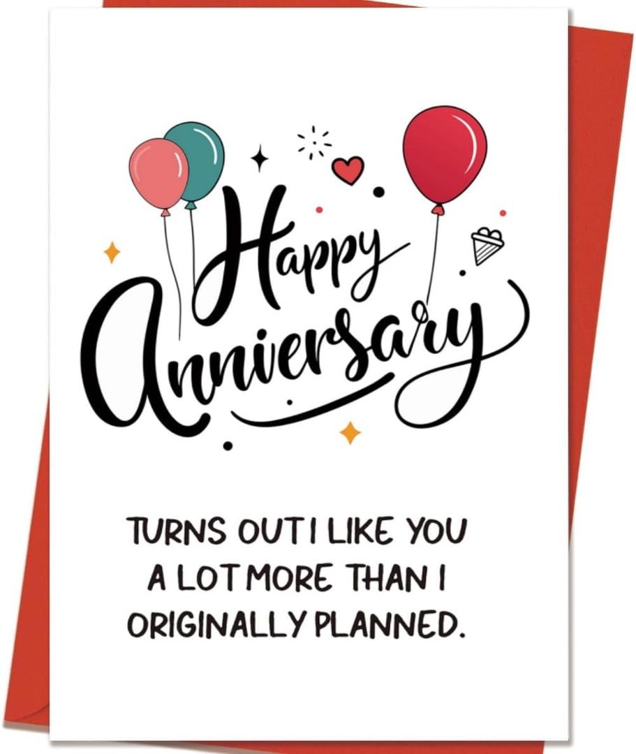 Anniversary Card for Boyfriend, Gifts for Happy Anniversary, Wedding Anniversary Card for Husband Boyfriend Him